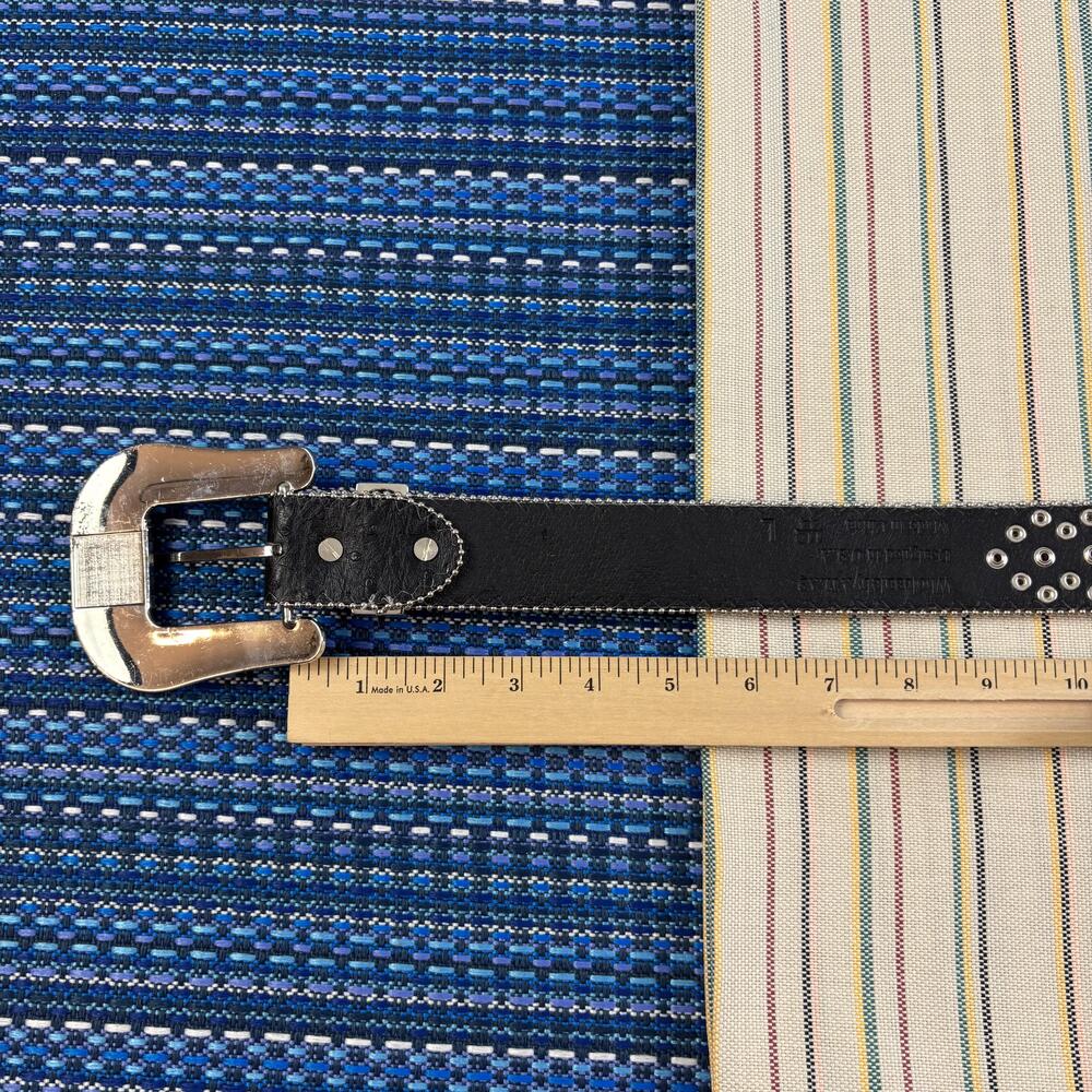 Wholesale By ATLAS Belt Womens Large Black Rhinestone Western Bling Studded - Picture 10 of 16